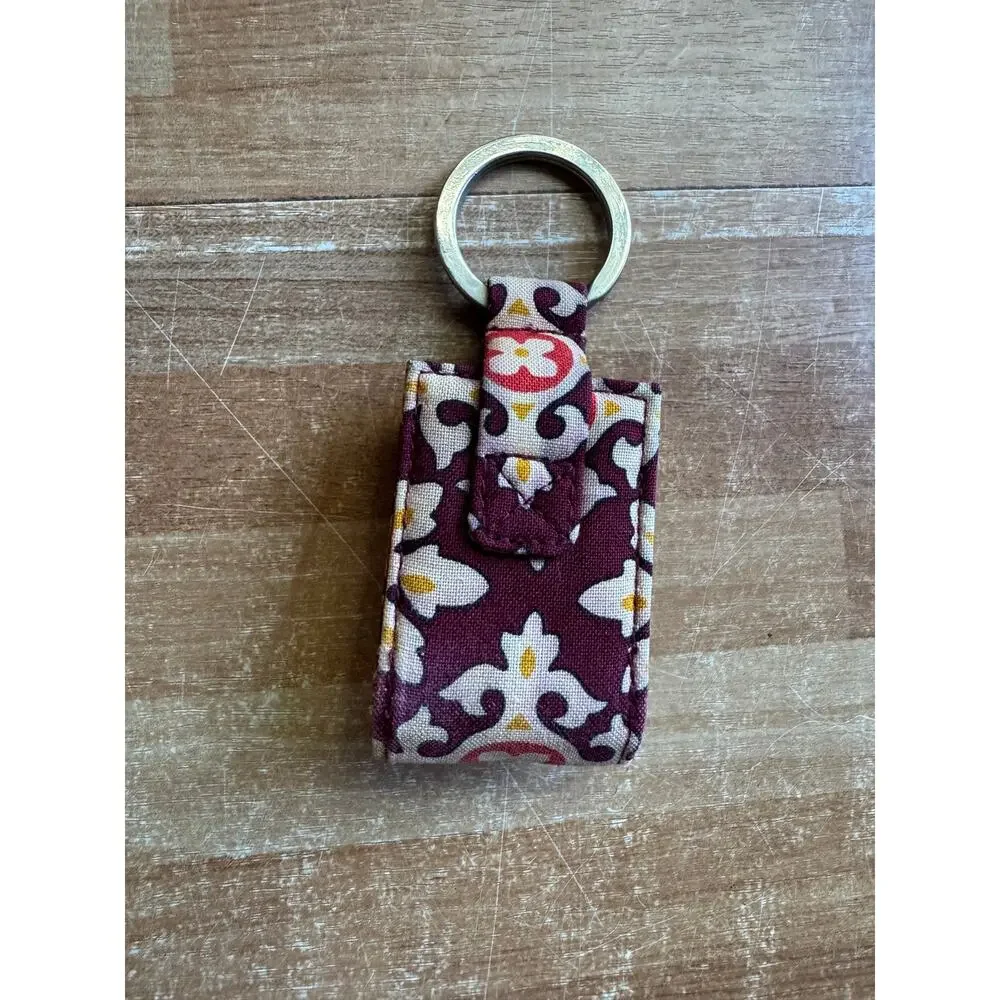 Vera Bradley Limited Edition Medallion Photo Clip Ring Key Fob.